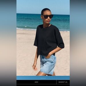 Zara high waisted jean shorts